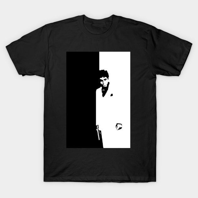 Scarface pixel / 8-bit T-Shirt by drkvizcarra